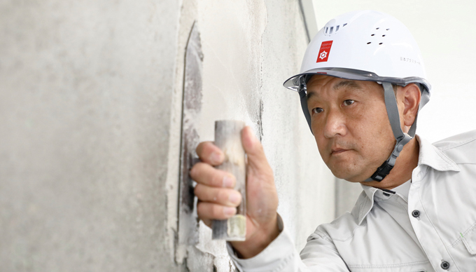 日本プラスターの漆喰工事